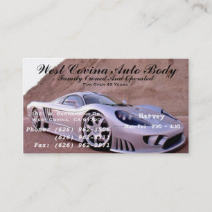 Cartão De Visita Saleen S7, Covina ocidental auto Corpo, W. 1921