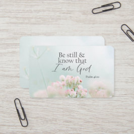 Cartão De Visita Salm 46:10 Esteja quieto e saiba que sou Deus Bíbl