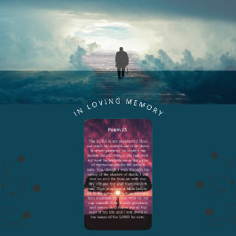 Cartão De Visita Salmo 23 Sunset Memorial Prayer Card