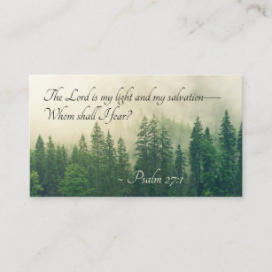 Cartão De Visita Salmo 27:1 O Senhor é a minha luz e a minha salvaç