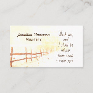 Cartão De Visita Salmo 51:7 Lave-me e serei mais branca que a neve