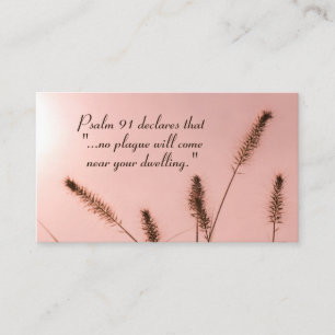Cartão De Visita Salmo 91... nenhuma praga chegará perto de sua mo
