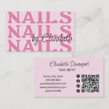 Saloão de Unhas Código QR Ícone Social Rosa Bege P