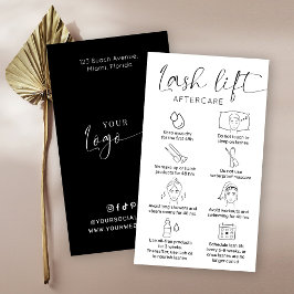 Cartão De Visita Salon Eyelash Minimalista Levanta e Tint após o tr