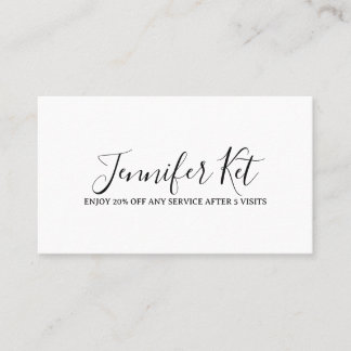 Cartão De Visita Salon spa business discount offer website visits a