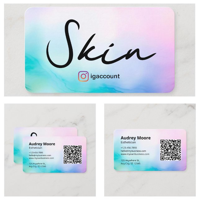 Cartão De Visita Salon Spa Esthetician (Salon Spa Esthetician Business Card
)