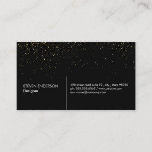 Cartão De Visita Salpicos do ouro