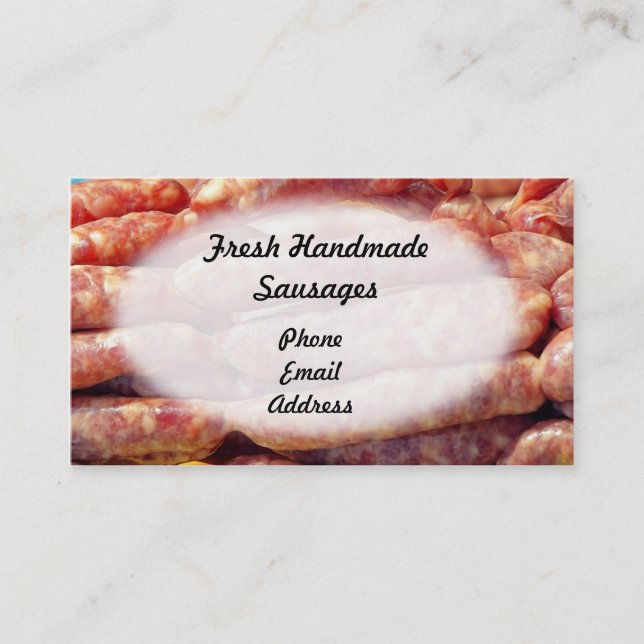 Cartão De Visita Salsichas naturais frescas (Frente)
