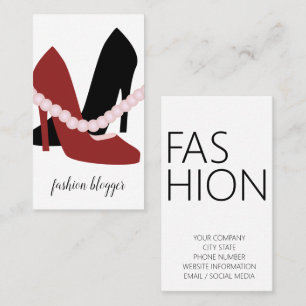 Cartão De Visita Saltos Fofos Pérolas Mulher Fashionista Blogueira