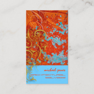 Cartão De Visita Salvamento Arquitetônico/Sujidade Dourada Faux