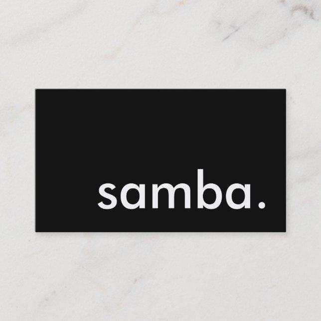 Cartão De Visita samba. (Frente)