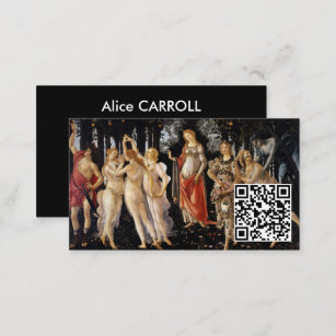 Cartão De Visita Sandro Botticelli - La Primavera - Código QR