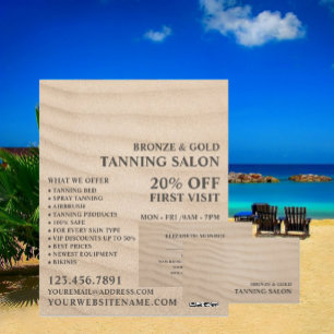 Cartão De Visita Sandy Beach, Tanning Salon