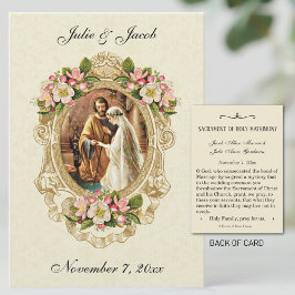 Cartão De Visita Santa casamento vintage Tradicional Católica