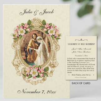 Cartão De Visita Santa casamento vintage Tradicional Católica
