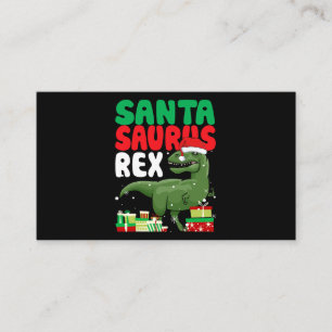Cartão De Visita Santasaurus Rex Funny Christmas TR ex Dinossaur Sa