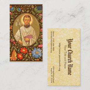 Cartão De Visita Santo Aloísio Gonzaga (PM 01) Full Bleed