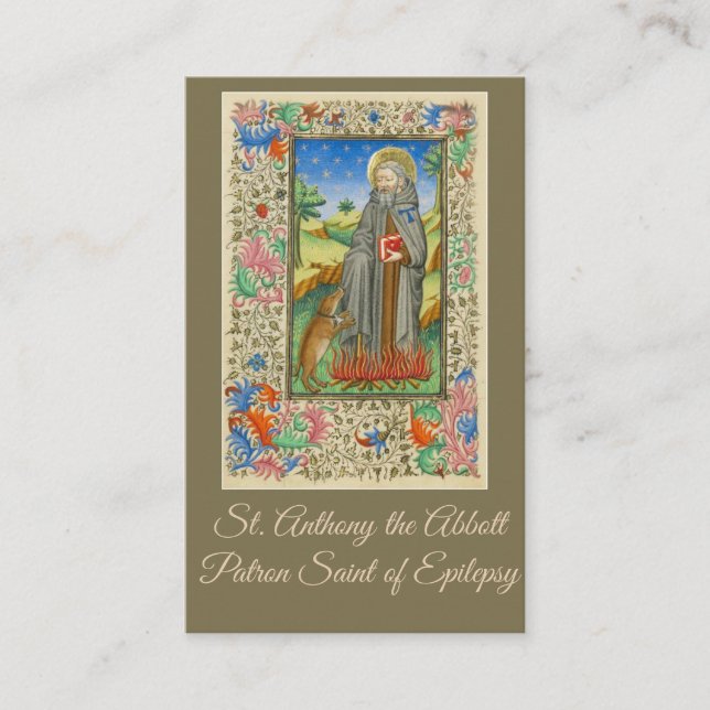 Cartão De Visita Santo Anthony o consumidor de Abbott da epilepsia (Frente)