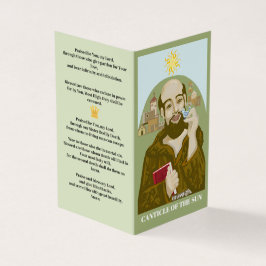 Cartão De Visita Santo Francis Círculo do Sol