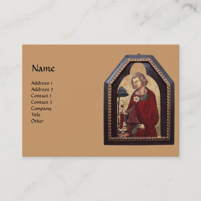 CARTÃO DE VISITA SANTO GALGANO / LENDA DA ESPADA NA ROCHA (Frente)