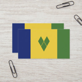 Cartão De Visita Santo Vincent e bandeira das Granadinas