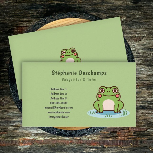 Cartão de visita Sapo (Cute Frog Business Card)