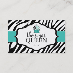 Cartão de visita Sassy do cupcake da zebra