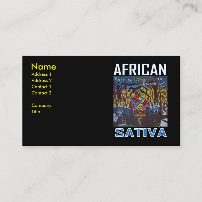 CARTÃO DE VISITA SATIVA AFRICANA (Frente)