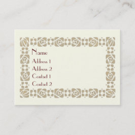 Cartão De Visita Saudações de Art Nouveau Season