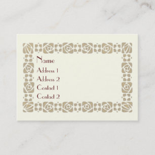 Cartão De Visita Saudações de Art Nouveau Season