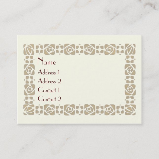 Cartão De Visita Saudações de Art Nouveau Season (Frente)