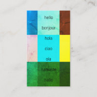 Saudações de saudação/amostras de cores