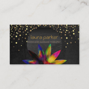 Cartão De Visita Saúde cura da ioga do logotipo da flor de Lotus d