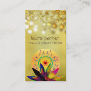 Cartão De Visita Saúde cura da ioga do logotipo da flor de Lotus d