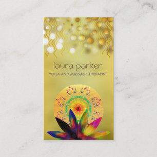 Cartão De Visita Saúde cura da ioga do logotipo da flor de Lotus d