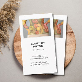 Cartão De Visita Saúde de Foto Simples Elegante Dietitiana