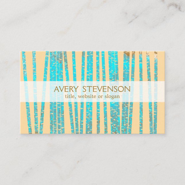 Cartão De Visita Saúde Holística do Bambu e Bem-Estar Natural (Frente)