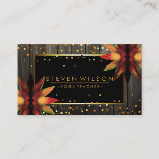 Cartão De Visita Saúde Holística do Yoga Decorativo da Flor Lotus