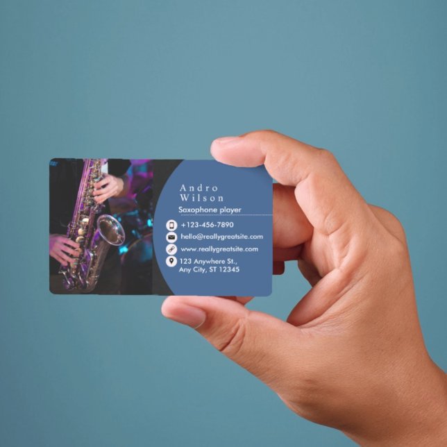 Cartão de visita Saxofone (Saxophone player  Business Card)