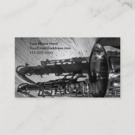 Cartão De Visita Saxofone preto e branco do conteúdo