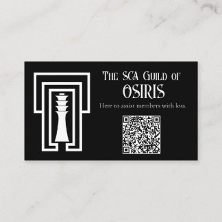 Cartão De Visita SCA Guild of Osiris Cards