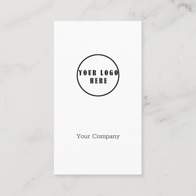 Cartão De Visita Schlichte Weiß-Schwarz Logo Business- Visitenkarte (Frente)