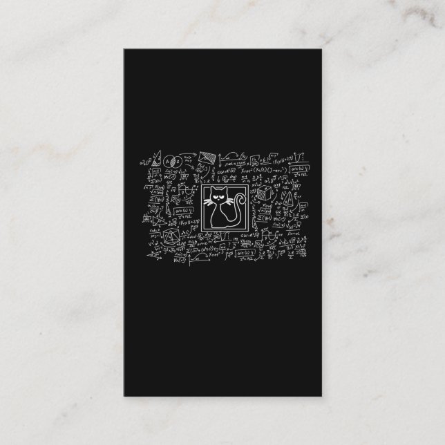 Cartão De Visita Schrodingers Cat Box Engraçados Ciência Nerd Físic (Frente)
