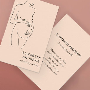 Cartão De Visita Schwangere, schlicht-moderne Visitenkarte Business