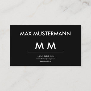 Cartão De Visita Schwarz Weiß Visitenkarte Selbst Gestalten Templat