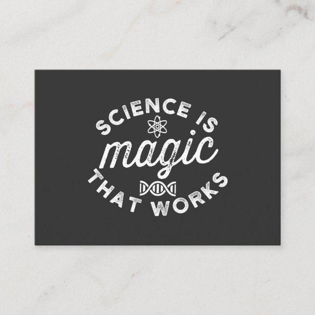 CARTÃO DE VISITA SCIENCE IS MAGIC THAT WORKS (Frente)