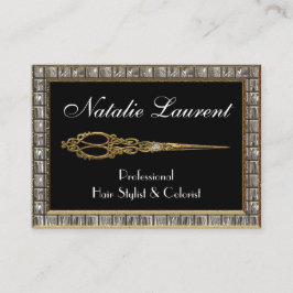 Cartão De Visita Scissor IV o Hairstylist elegante Royale