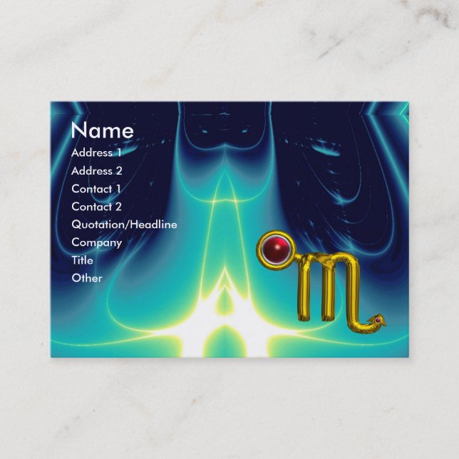 CARTÃO DE VISITA SCORPIO ZODIAC NASCIMENTO VERMELHA (Frente)