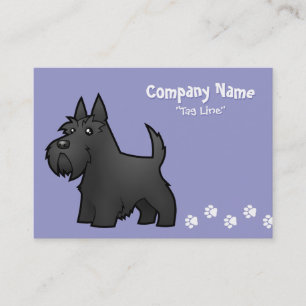 Cartão De Visita Scottish Terrier dos desenhos animados