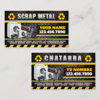Cartão De Visita Scrap Metal English & Spanish Business Card